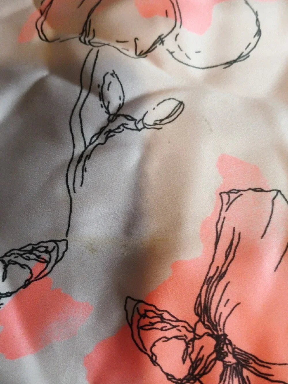 Victoria's Secret Silk Lounge Pants with Neon Pink & Coral Floral Print S NWOT - Picture 8 of 8